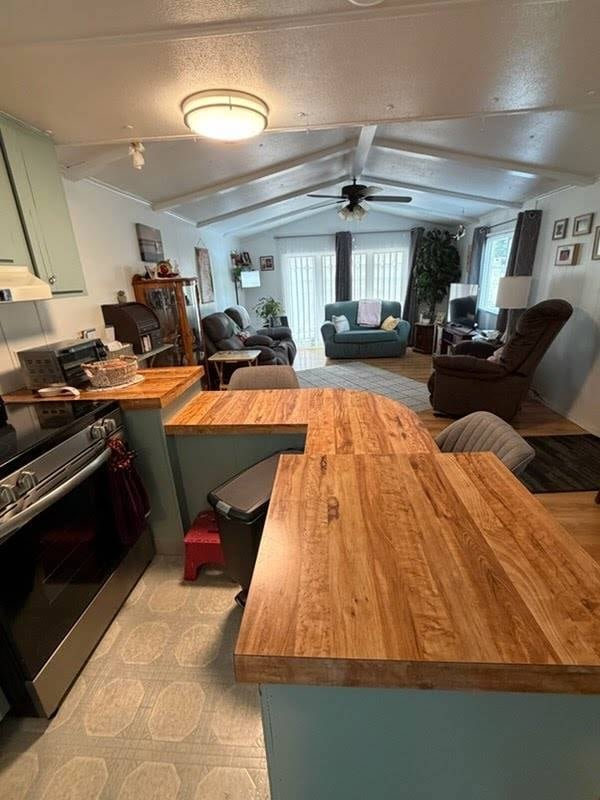 Kitchen and living room, Unit 70, Clackamas